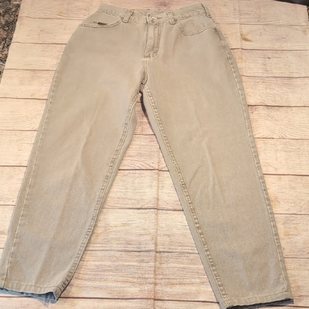 Lee Riveted Vintage Light Green Hihg Rise Mom Jeans Size 8